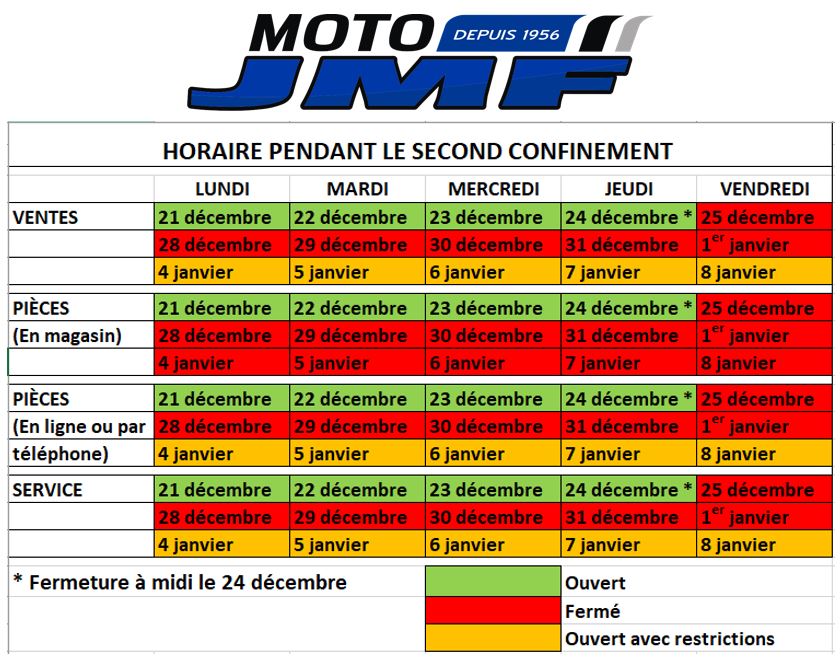 Horaire1  Moto JMF